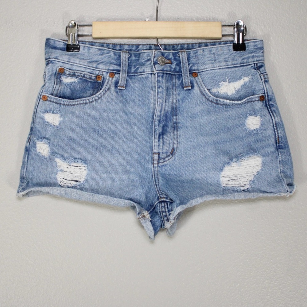 Madewell Relaxed Denim Distressed Shorts